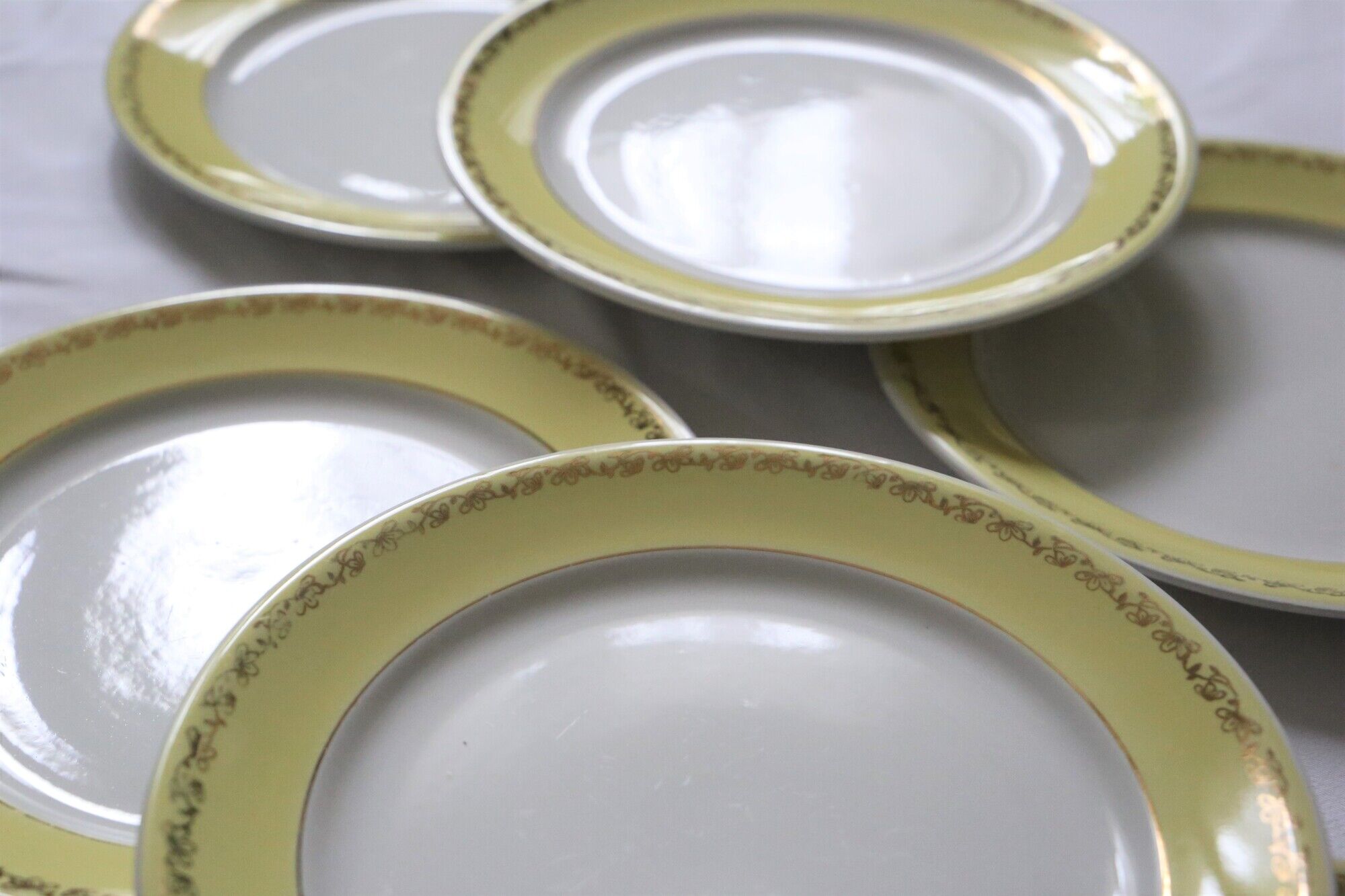 Set of 6 flat plates Luneville, Libourne model, vintage French