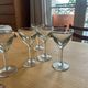 Set of 6 thick antique wine glasses