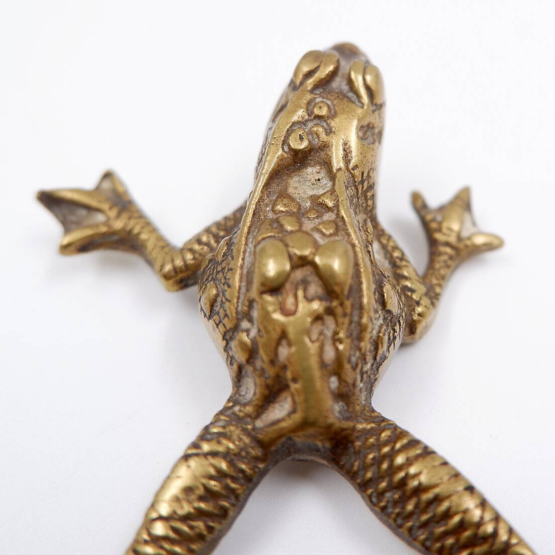 Vintage brass frog