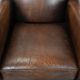 Characterful set of two vintage sheepskin armchairs with beautiful colours