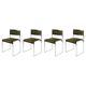 Set of 4 Mid-Century Italian Chrome Chairs by Willy Rizzo