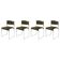 Set of 4 Mid-Century Italian Chrome Chairs by Willy Rizzo