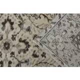 1970s Vintage Turkish Oushak Handmade Wool Cotton Beige Area Rug 154x240