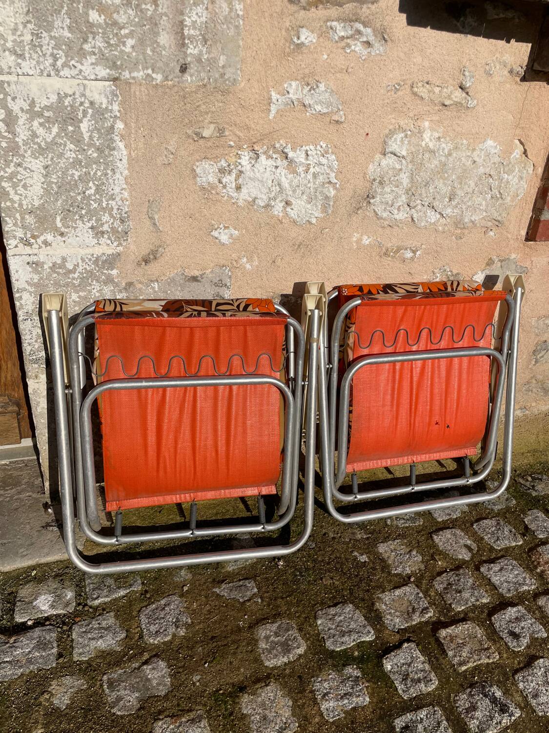 Pair of vintage deckchairs