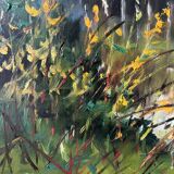 The Eure in Criqueboeuf, oil on canvas signed Quesney, 2000