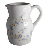 Flowered porcelain pitcher