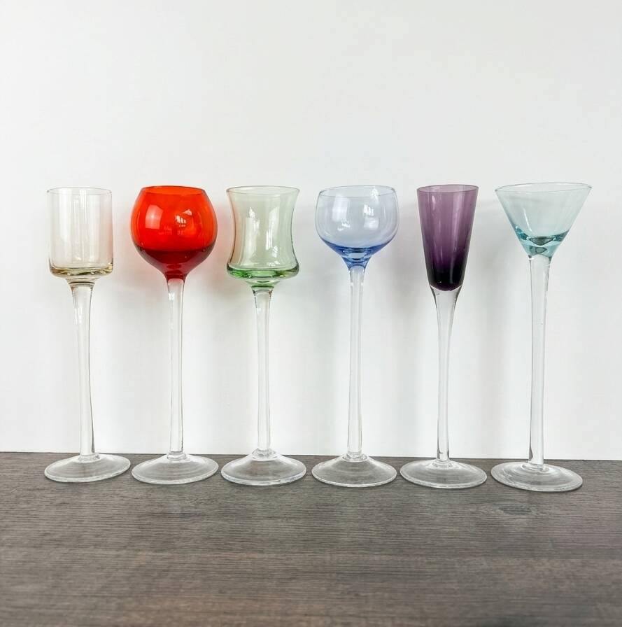 Lot de 6 Verres à Liqueur / Digestif Vintage Design
