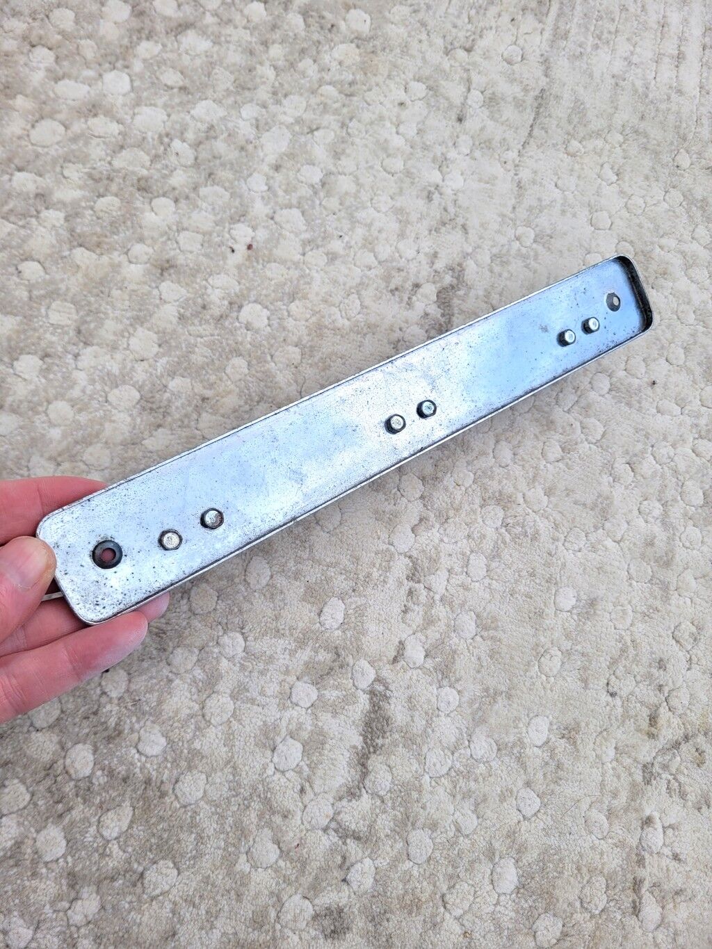 Vintage chrome wall coat rack with 3 hooks