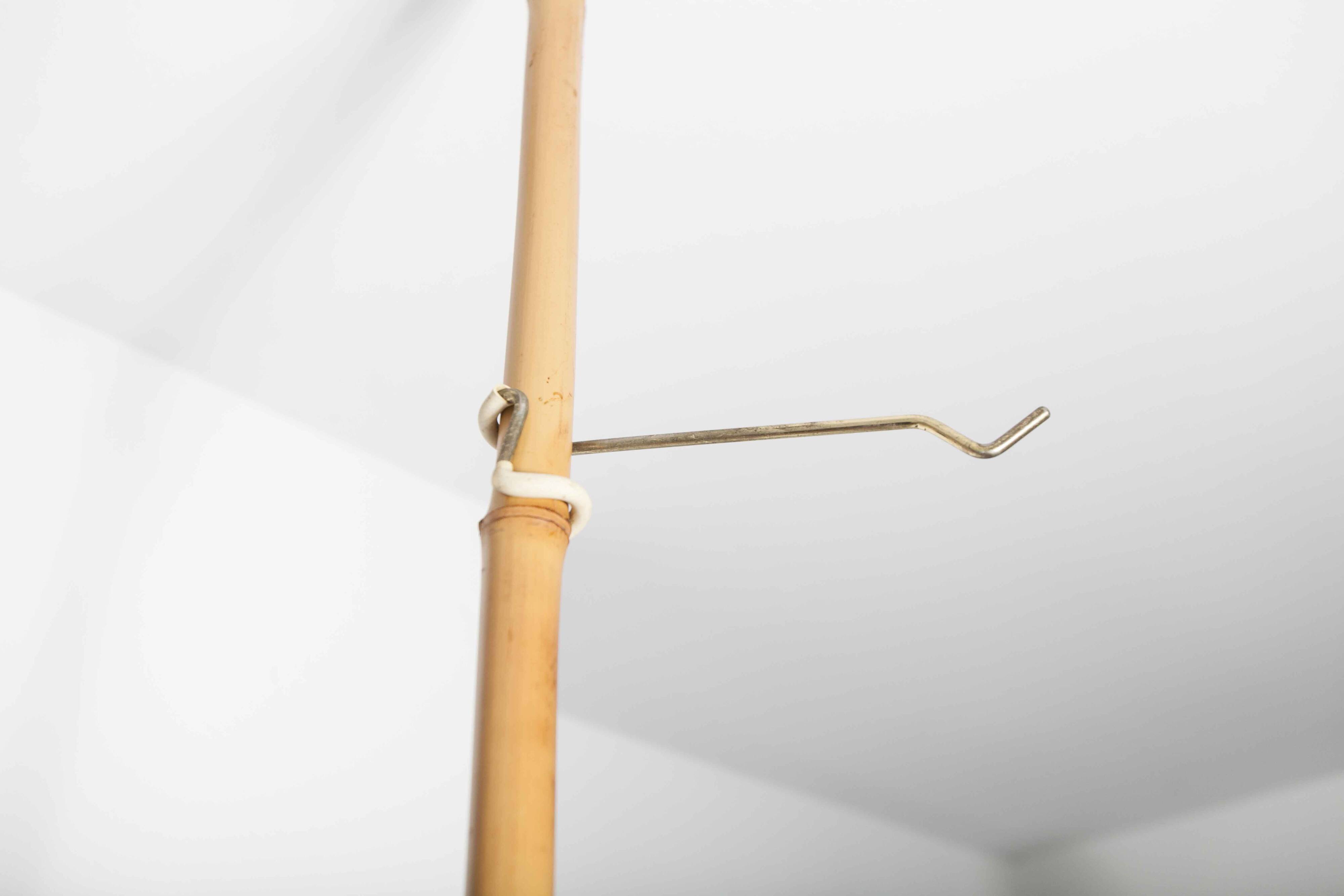 Indoor rotating plant holder 1960 bamboo and brass