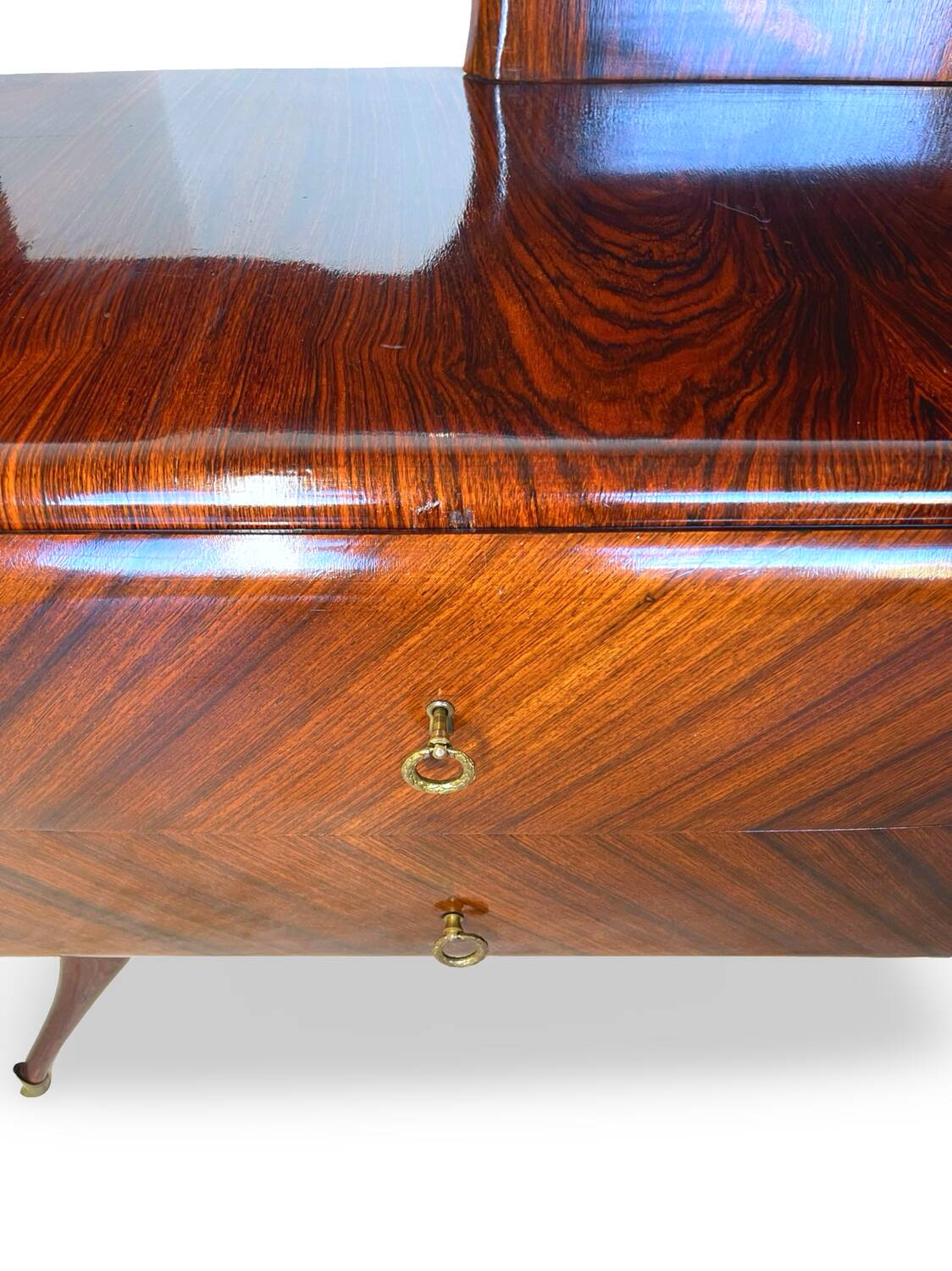 midcentury rosewood chest of drawers.