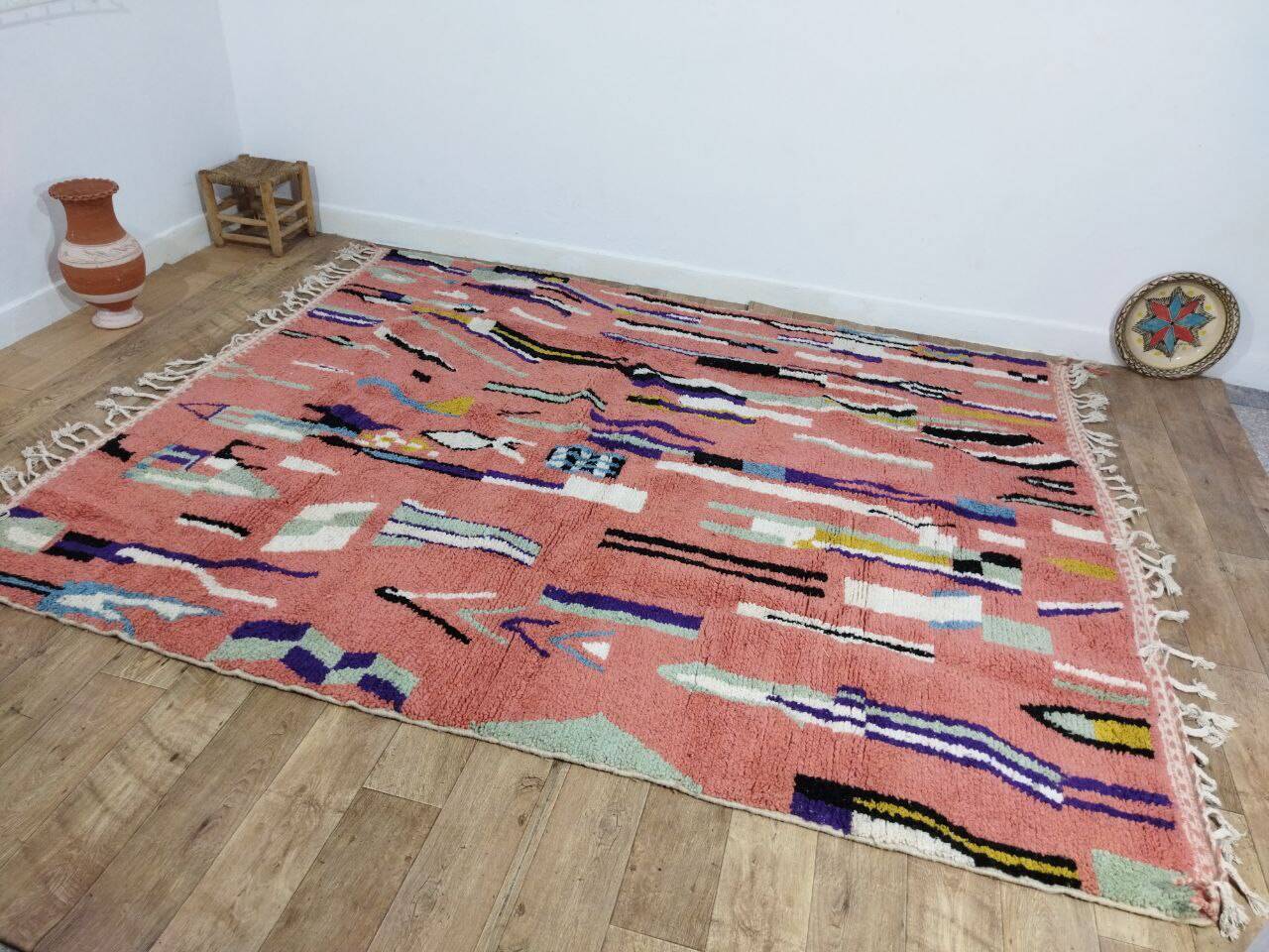 Handmade Moroccan Berber rug 290 X 237 CM