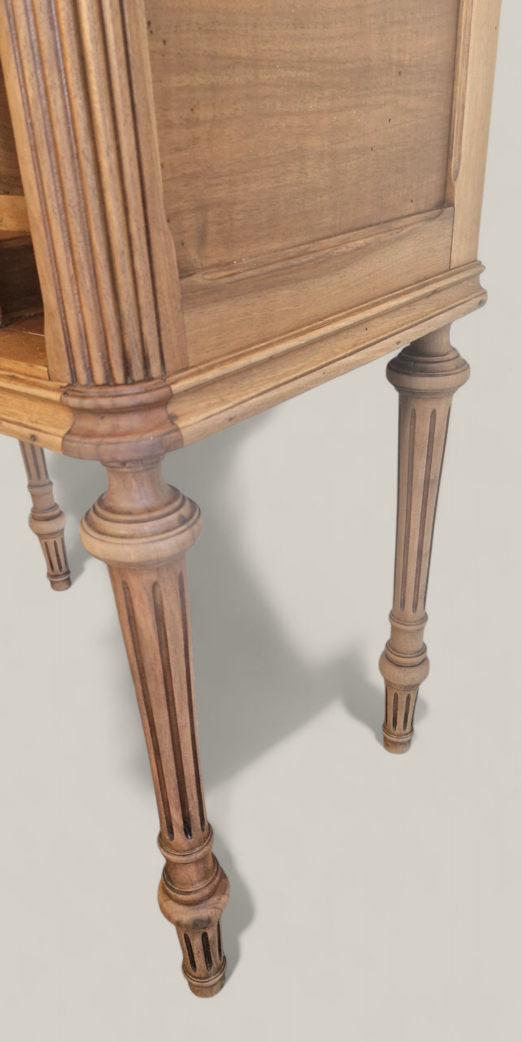 Walnut and green marble sideboard – Louis XVI style – Early 19th century