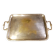 Old silver metal tray