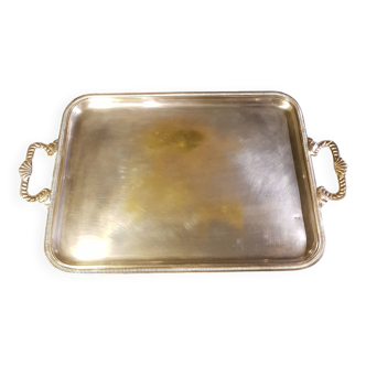 Old silver metal tray
