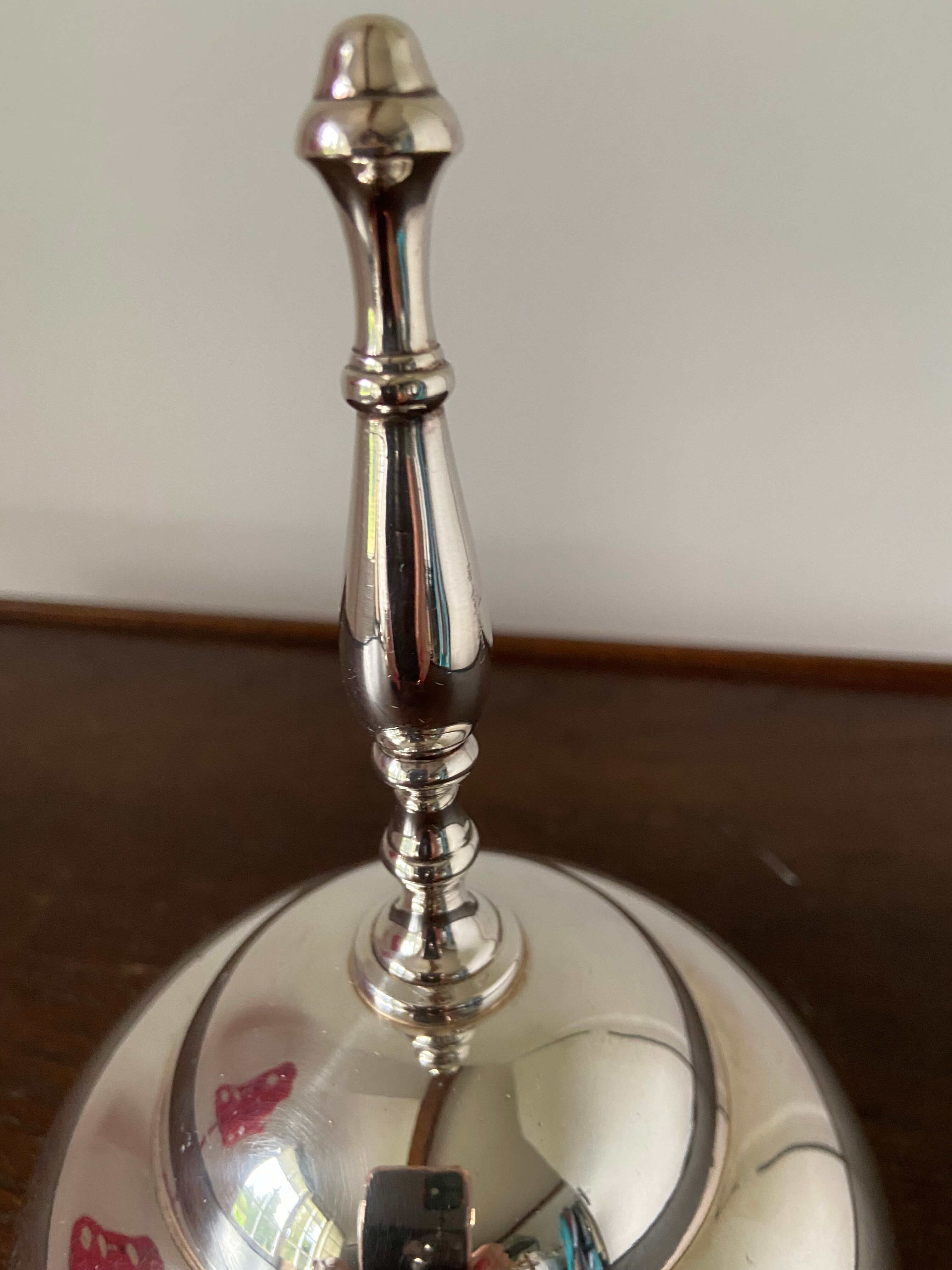 Silver metal service bell