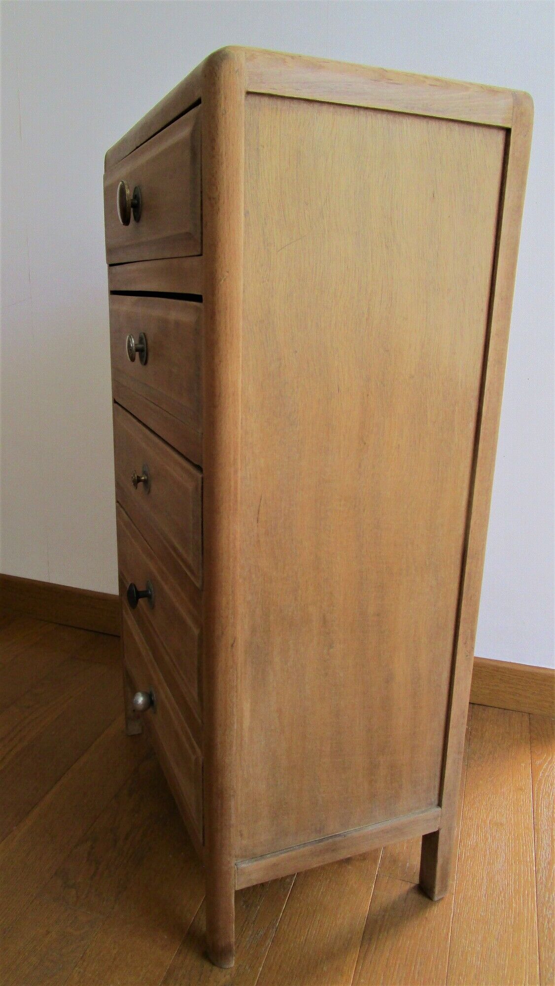 Wooden dresser five drawers vintage 50s