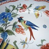 Decorative ceramic bird and cornucopia plate
