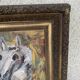 Horse painting with its 19th century frame