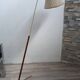Leather-covered floor lamp by FJB Corsini for Metalarte 1950s