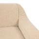 A pair of large and comfortable beige fabric armchairs. Contemporary.