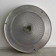 Vintage ceiling lamp in metal and pressed molded glass, France 1970
