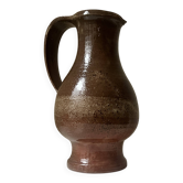 vintage red stoneware carafe vase from around 1970