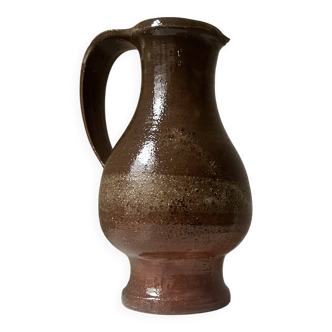 vintage red stoneware carafe vase from around 1970