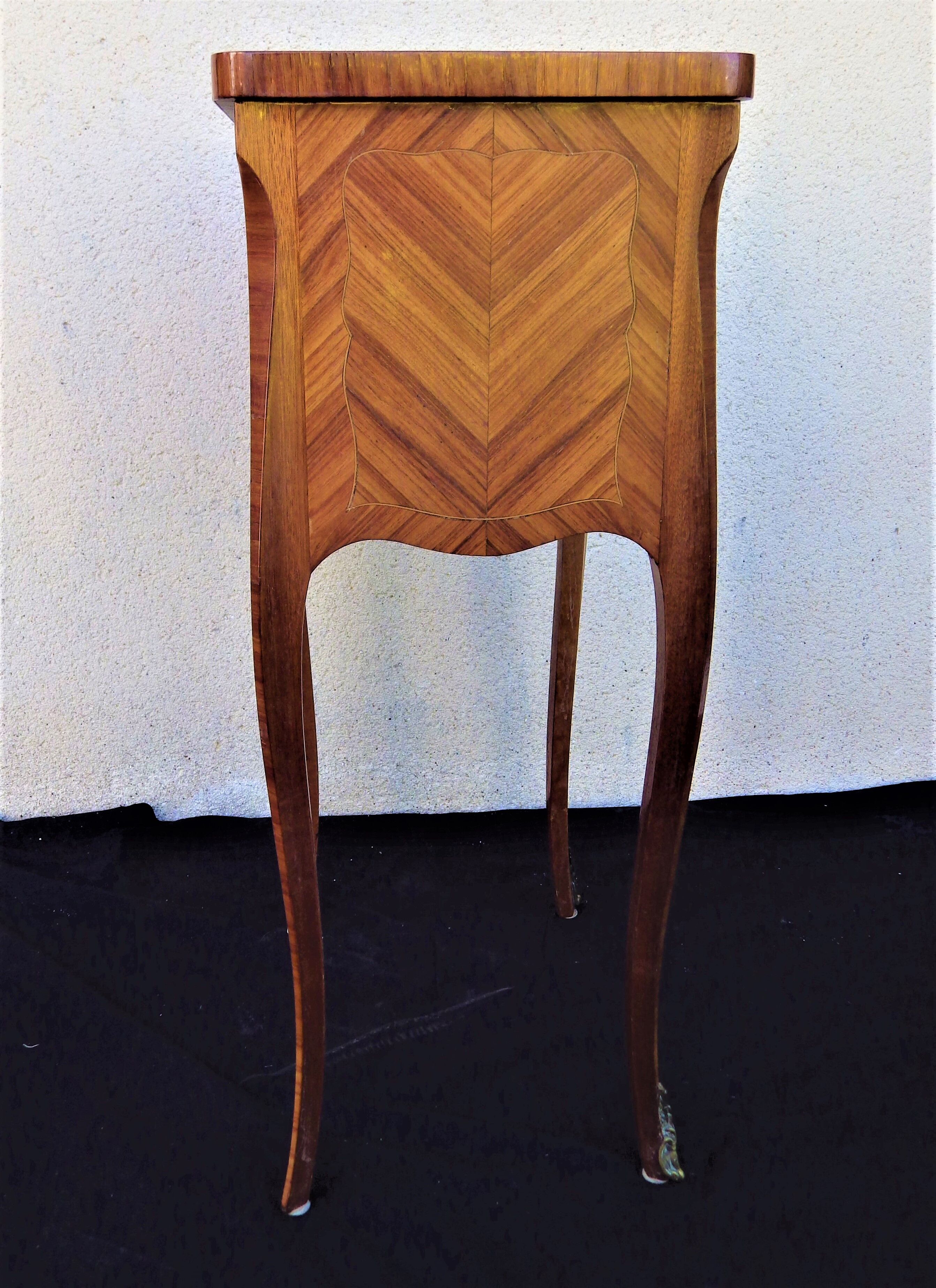 Inlaid Louis XV style bedside