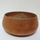 Three bowls solid wood turned patinated vintage