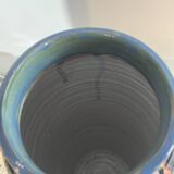 Multi-colored dropper vase, signed NB 2004, 34 cm high.