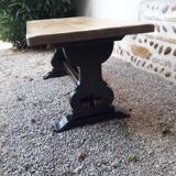Farmhouse coffee table with monastery legs