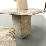 Pair of Italian marble coffee tables, circa 1970.