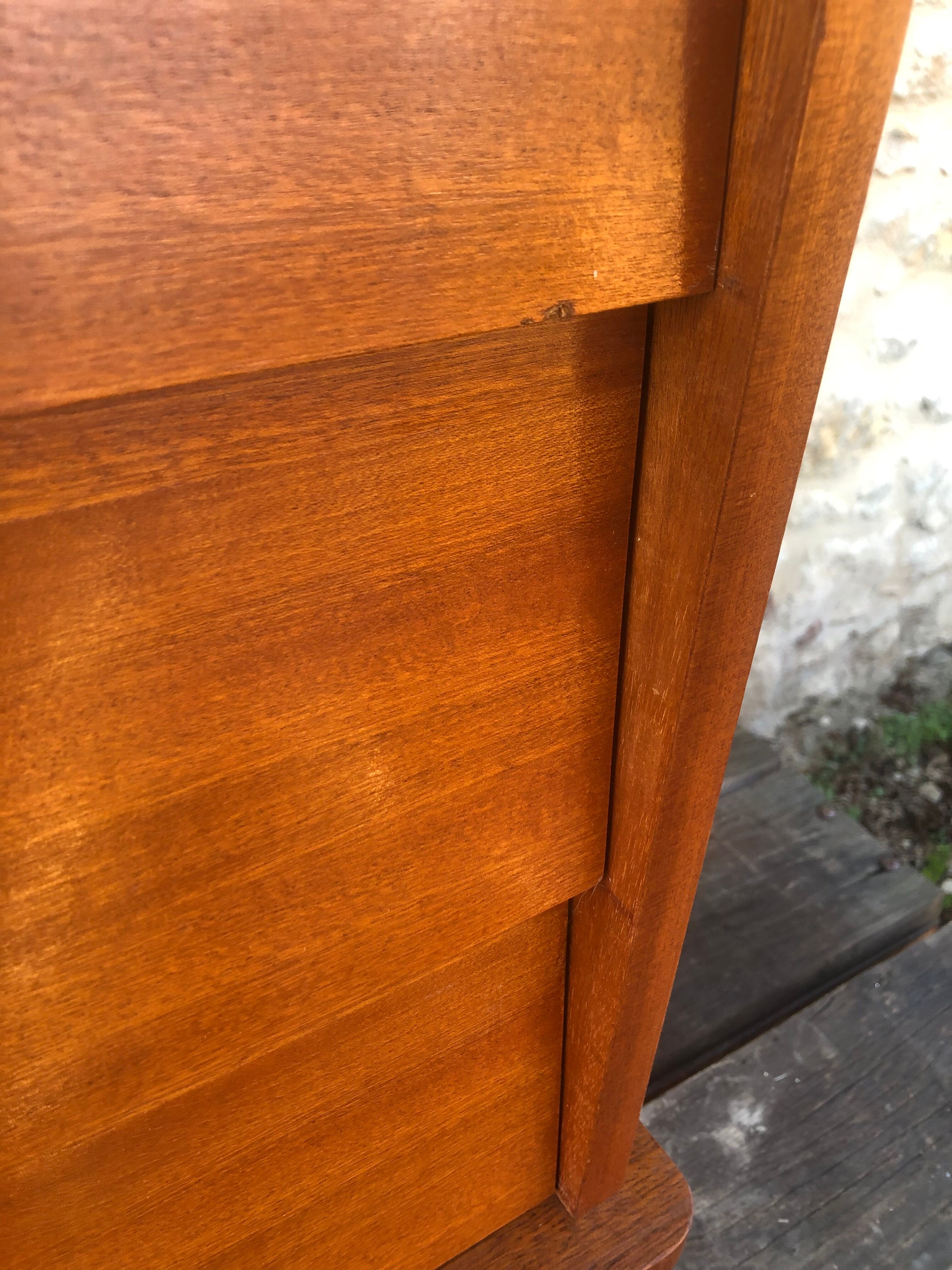 Scandinavian chest of drawers with 4 drawers and storage, circa 60's