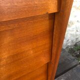 Scandinavian chest of drawers with 4 drawers and storage, circa 60's