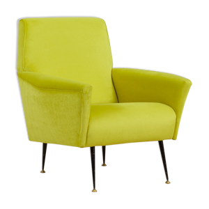 chaise longue italienne - velours vert