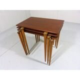 Set of 3 teak nesting tables - by Opal, German design (1950s)