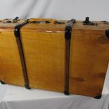 Suitcase, old wooden trunk