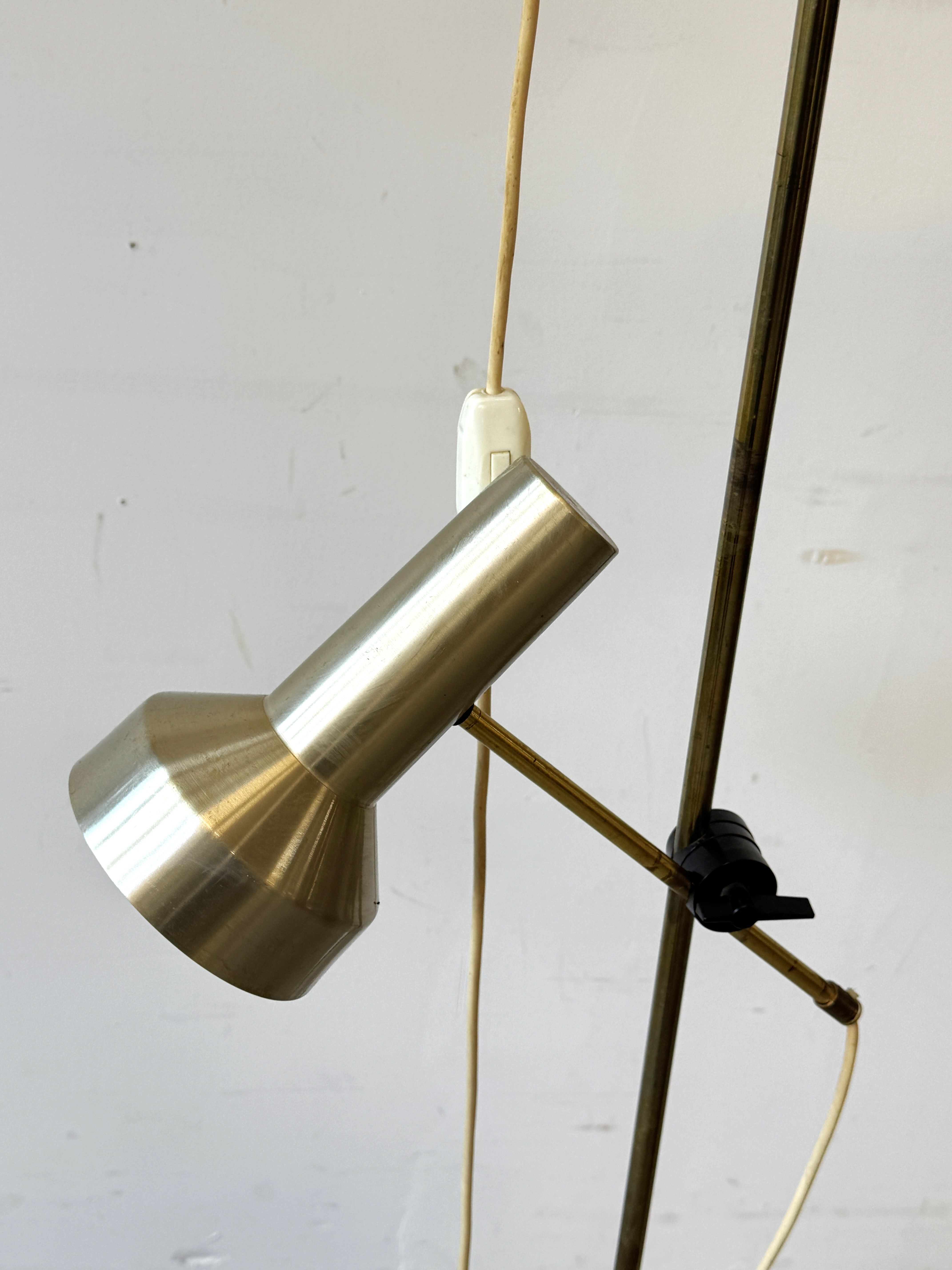 Floor lamp, Denmark, 1970s, space age, mid-c