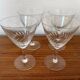 4 verres à vin en verre gravé 9 cl