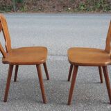 Brutalist mountain chalet decor chairs set of 2