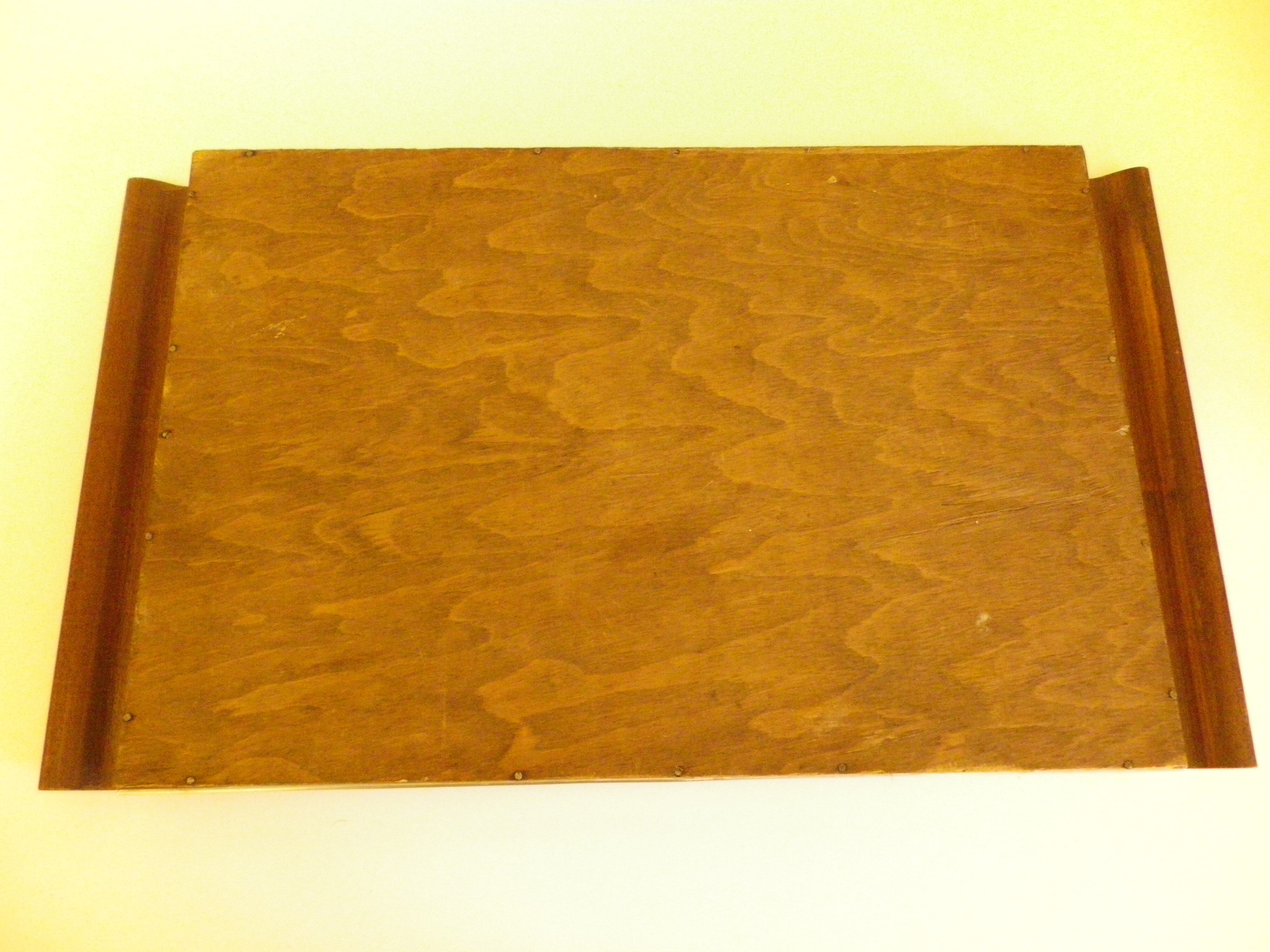 Plateau, serving - Wood, glass, metal - about 1940