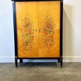 Exquisite 1950s neoclassical sycamore secretaire by Frères De Coene, Belgium.
