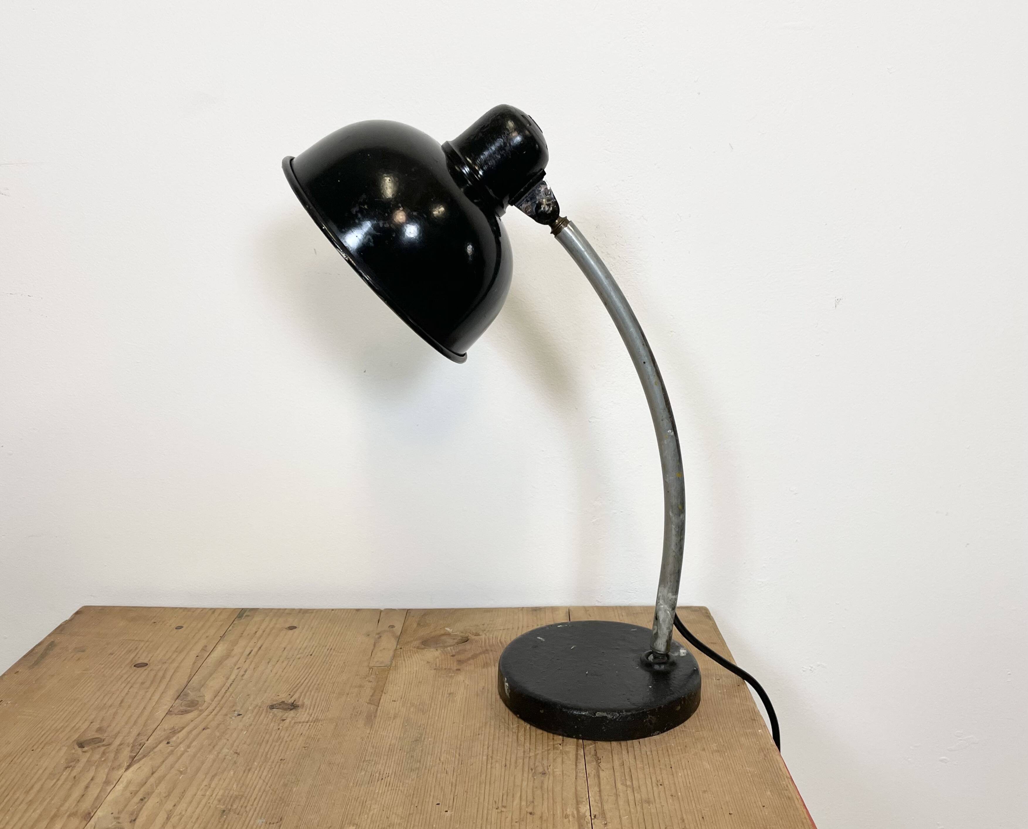 Vintage Black Workshpp Table Lamp, 1950s