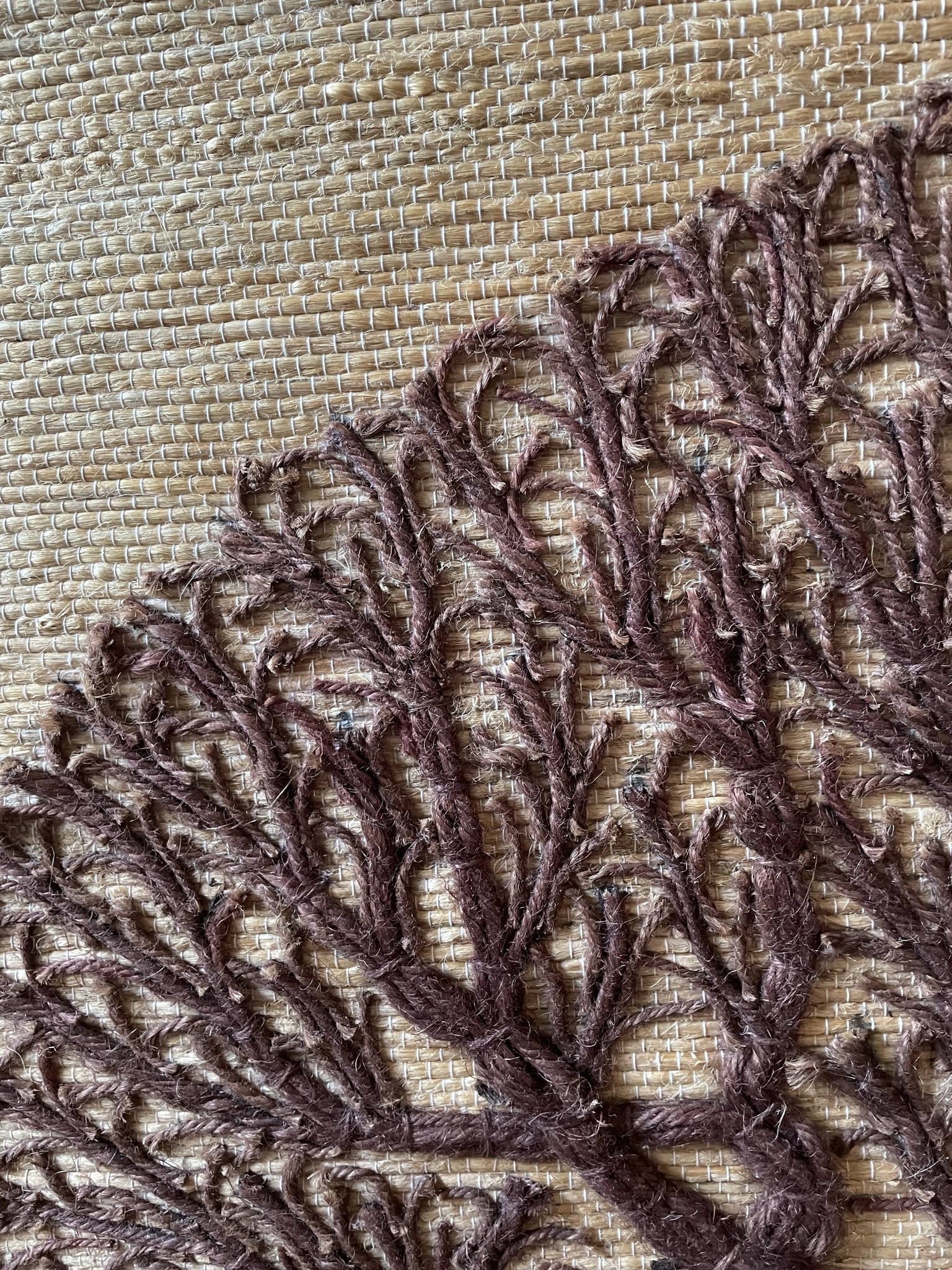 Large woven wall tapestry made of fibers Tree of Life