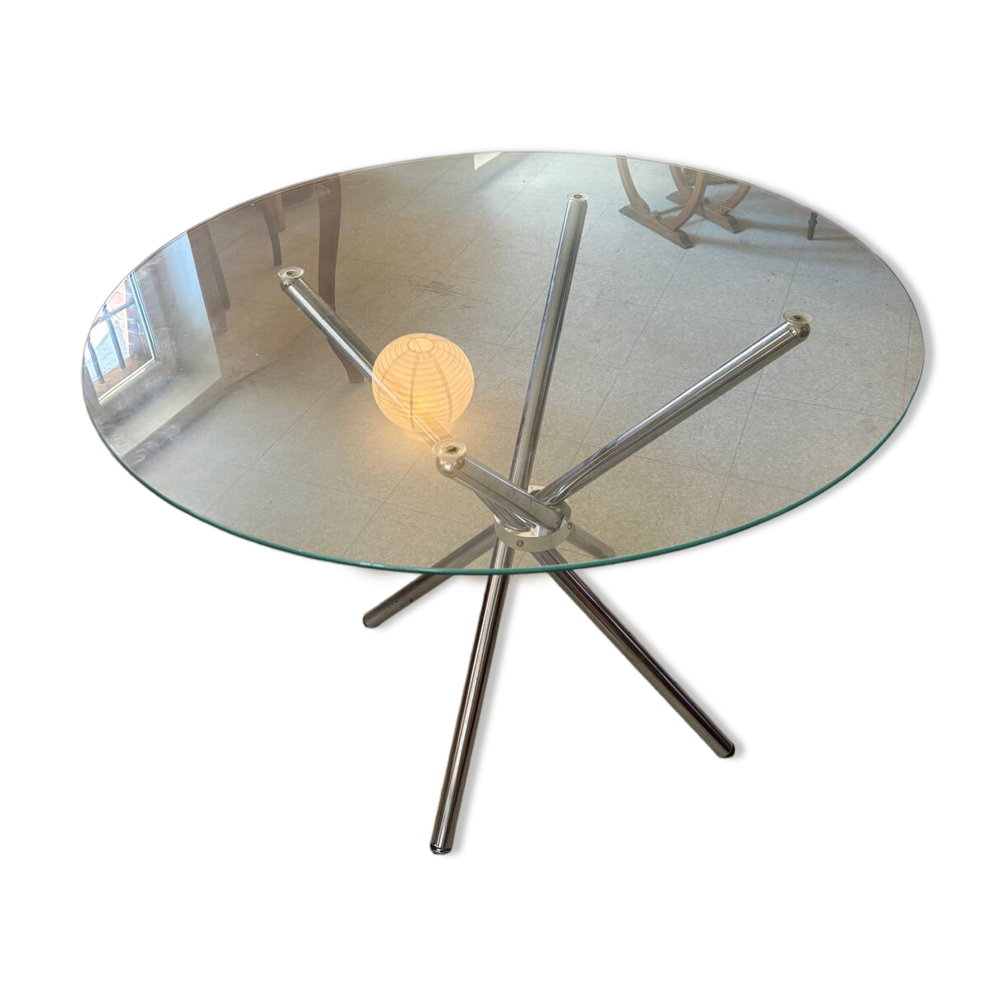 70's glass table