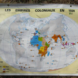 Carte scolaire la Décolonisation/Les Empires Coloniaux MDI - 1988