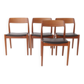Set of 4 Danish Teak Dining Chairs by Scantic Møbelværk, Mid-Century Modern