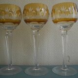 Set of 6 cut crystal wine glasses vintage crystal wine glasses