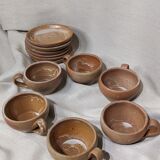 Speckled stoneware coffee service