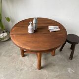 Round folding pine table mountain furniture